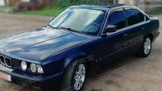 Дефлекторы окон (ветровики) BMW 5 Sd (E34) 1988-1995"EuroStandard" (БМВ Е34) Кобра Тюнинг