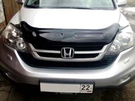 Дефлектор капота (мухобойка) Honda CR-V 2010-2012 (Хонда СР-В) SIM