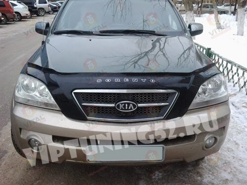 Дефлектор капота (мухобойка) KIA Sorento (BL) с 2002-2009 г.в. (Киа Соренто) Вип Тюнинг